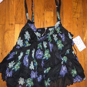 Free People Floral Tank Top